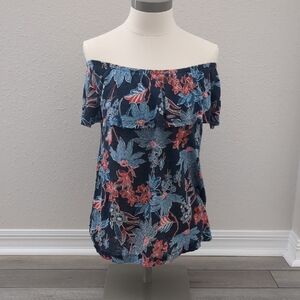 J. Jill Linen Floral Blouse